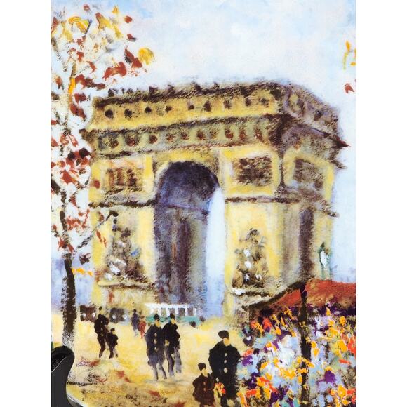 Limoges Arc De Triomphe France Porcelain 8 1/2" Plate Wall Decor Bradex Vintage - Picture 3 of 13